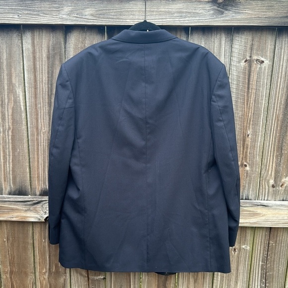 Oscar De La Renta navy blue blazer, size 48R - Picture 3 of 5